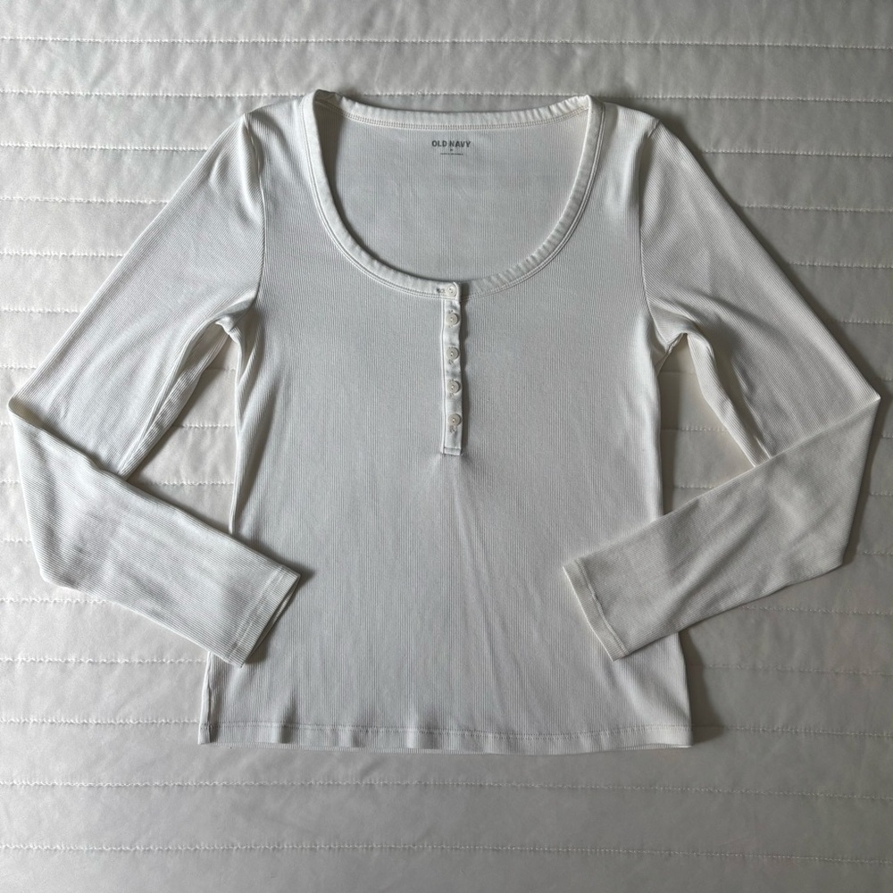 Old Navy Rib-Knit Henley Top